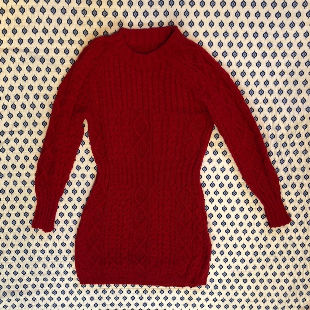 SHEIN Women's Red Sweater dress 4